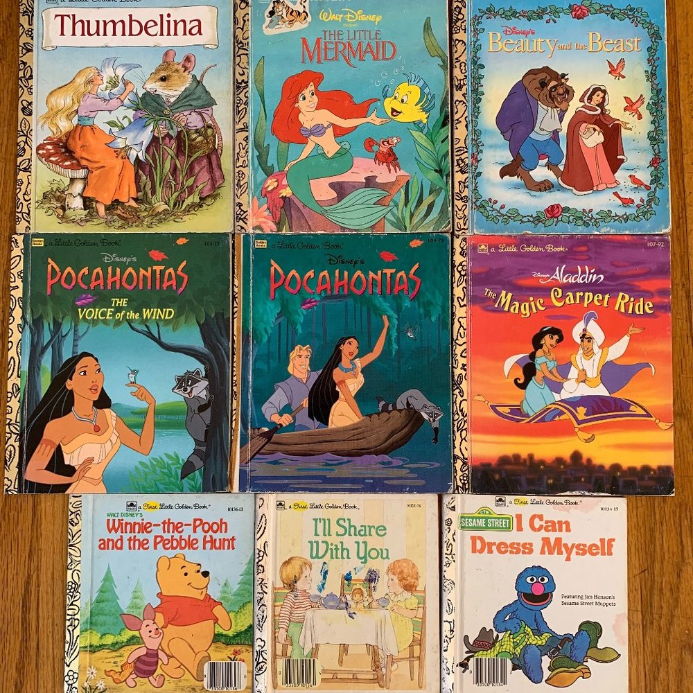 Vintage Little Golden Ten (10!) Books Bundle